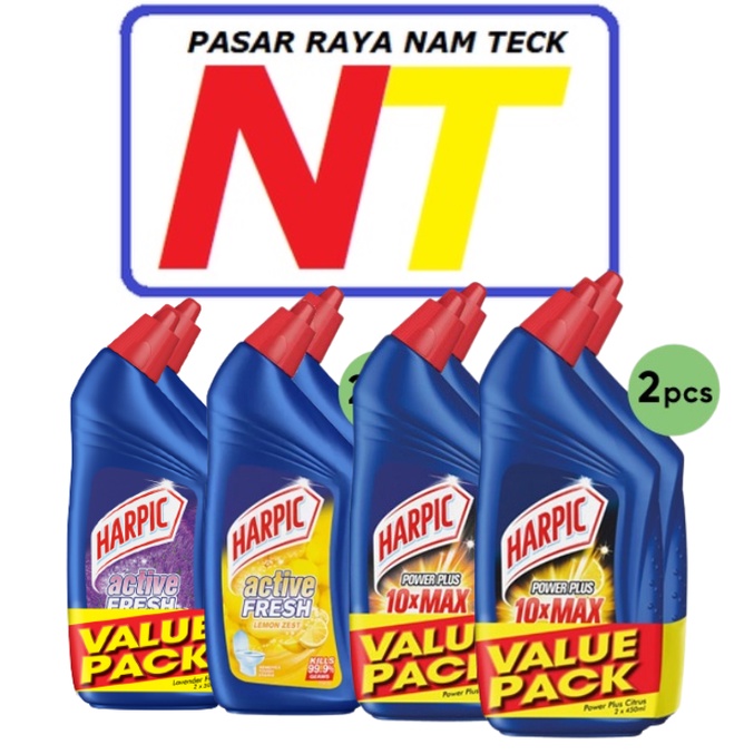 HARPIC TOILET BOWL CLEANER 500ML TWINPACK ASSORTED FLAVOUR Shopee