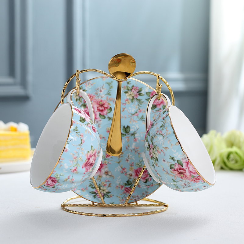 Ready Stock European Style Coffee Cup Set Ceramic Coffee Cup And Saucer Small Luxury Afternoon Tea Set Small Fresh Flower Tea Cup Water Cup Home Tableware And Drinking Utensils 180ml Cups With Saucer