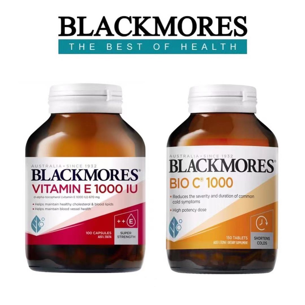 Exp Yr23 24 Blackmores Natural Vitamin E1000iu 100 Caps Bio C 1000mg Vitamin C 150 Tablets Shopee Malaysia