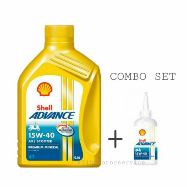 SHELL ADVANCE SCOOTER 15W40& GEAR OIL 15W40 COMBO SET Shopee Malaysia