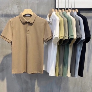 Ready Stock🇲🇾Cotton Polo T Shirt Men Polo Shirt Short Sleeve Collar T Shirt Plain Polos Casual Polo Tee