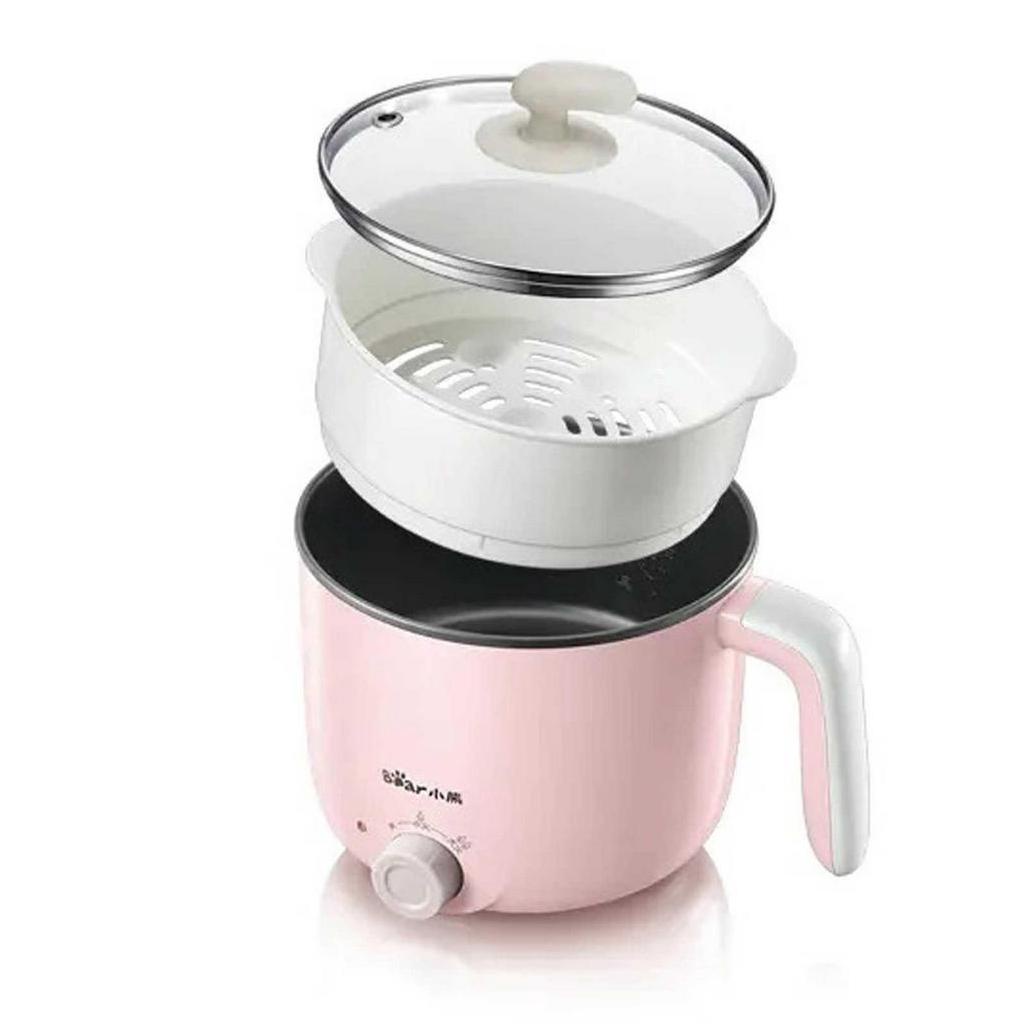 2.2L Electric Hot Pot 220V Electric Cooker Skillet Non-Stick Rapid Noodles Cooker with Steamer Lid for Steak Egg Fried R