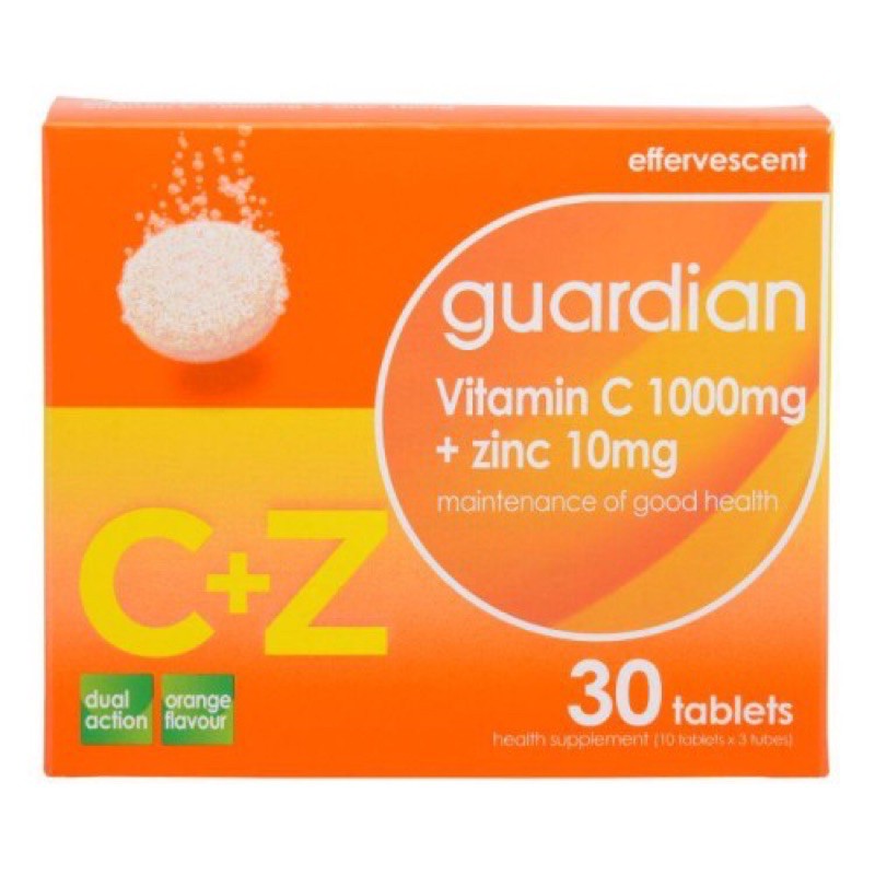 1. GUARDIAN VITAMIN C 1000Mg + ZINC 10MG INCREASING BODY IMMUNITY 30