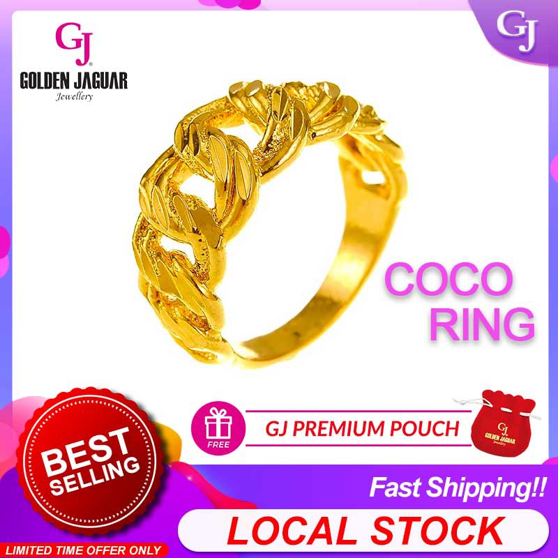 NEW GJ Jewellery Emas Korea 24k COCO Ring Koko  Pasir 