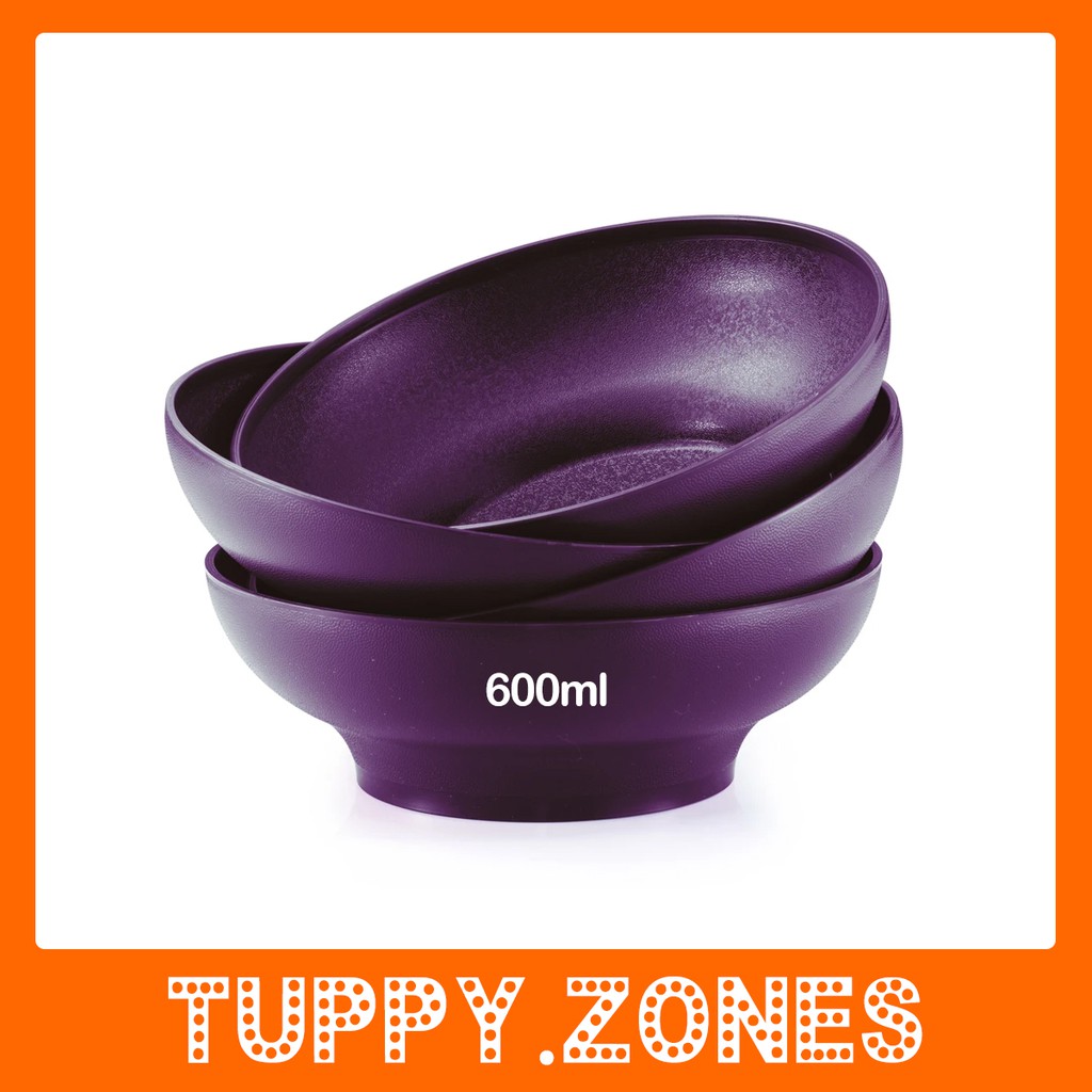 TUPPERWARE BLOSSOM MICROWAVEABLE BOWL (4) 600ml.