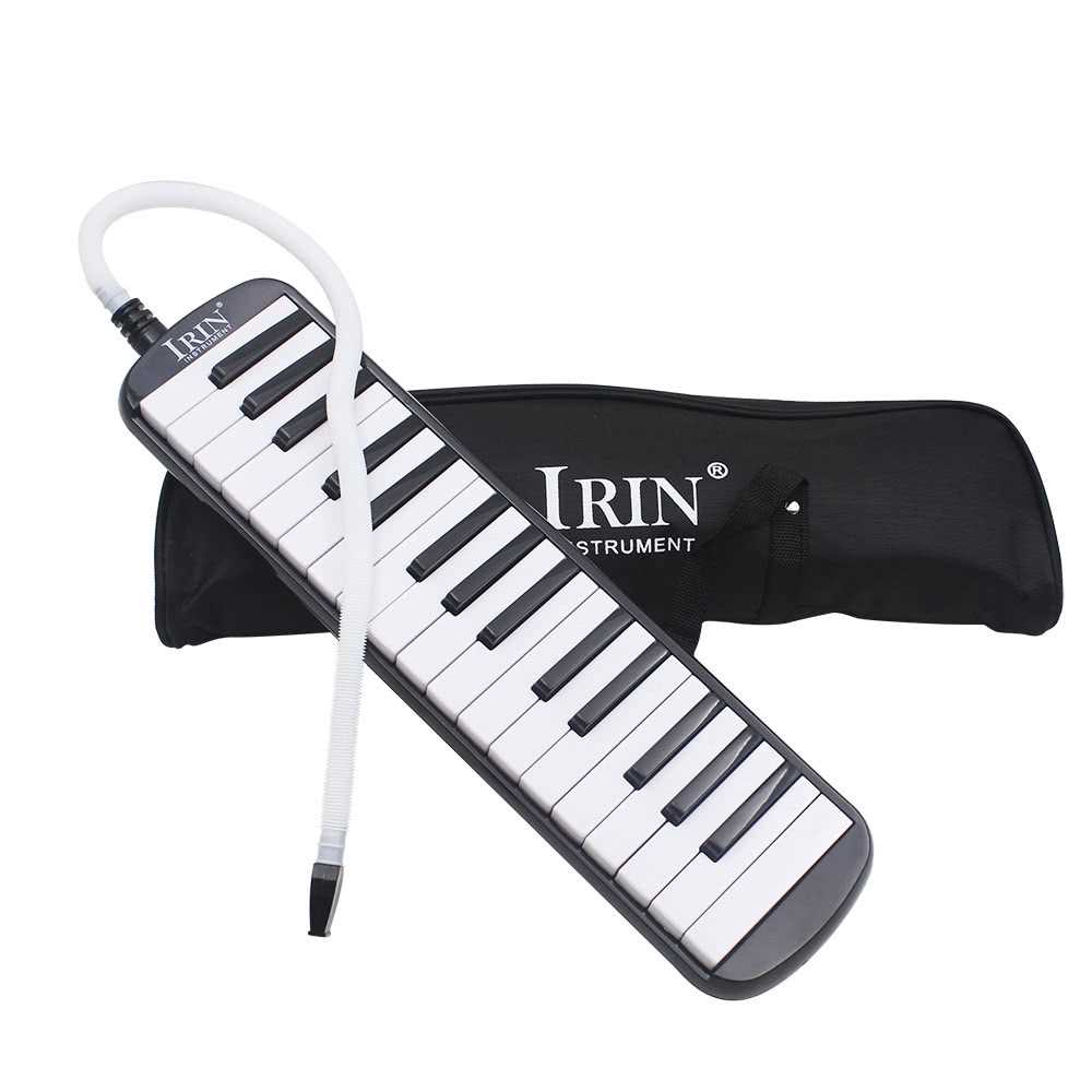 32 Piano Keys Melodica Musical Instrument for Music Lovers Beginners Gift with Carrying Bag (Black)