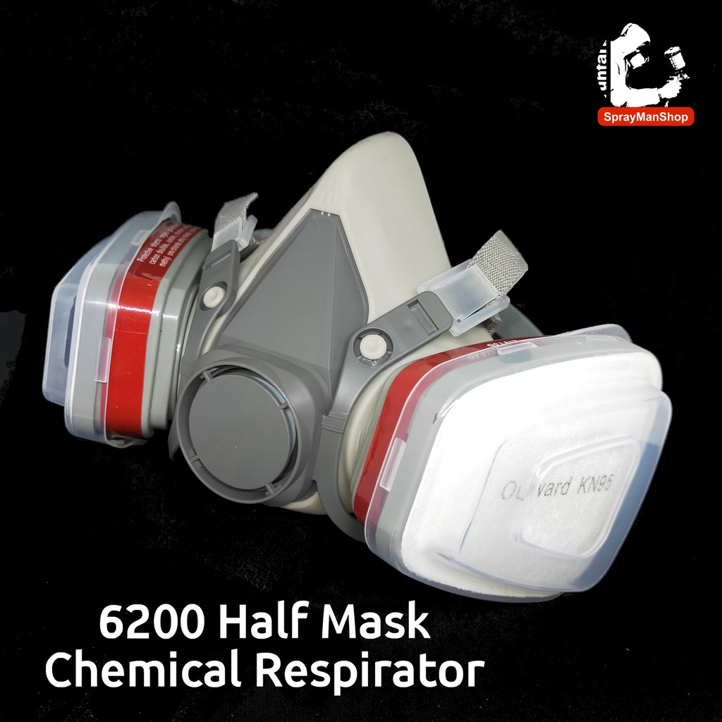6200 Half Mask respirator for Gas & Chemical Vapour Spray Painting