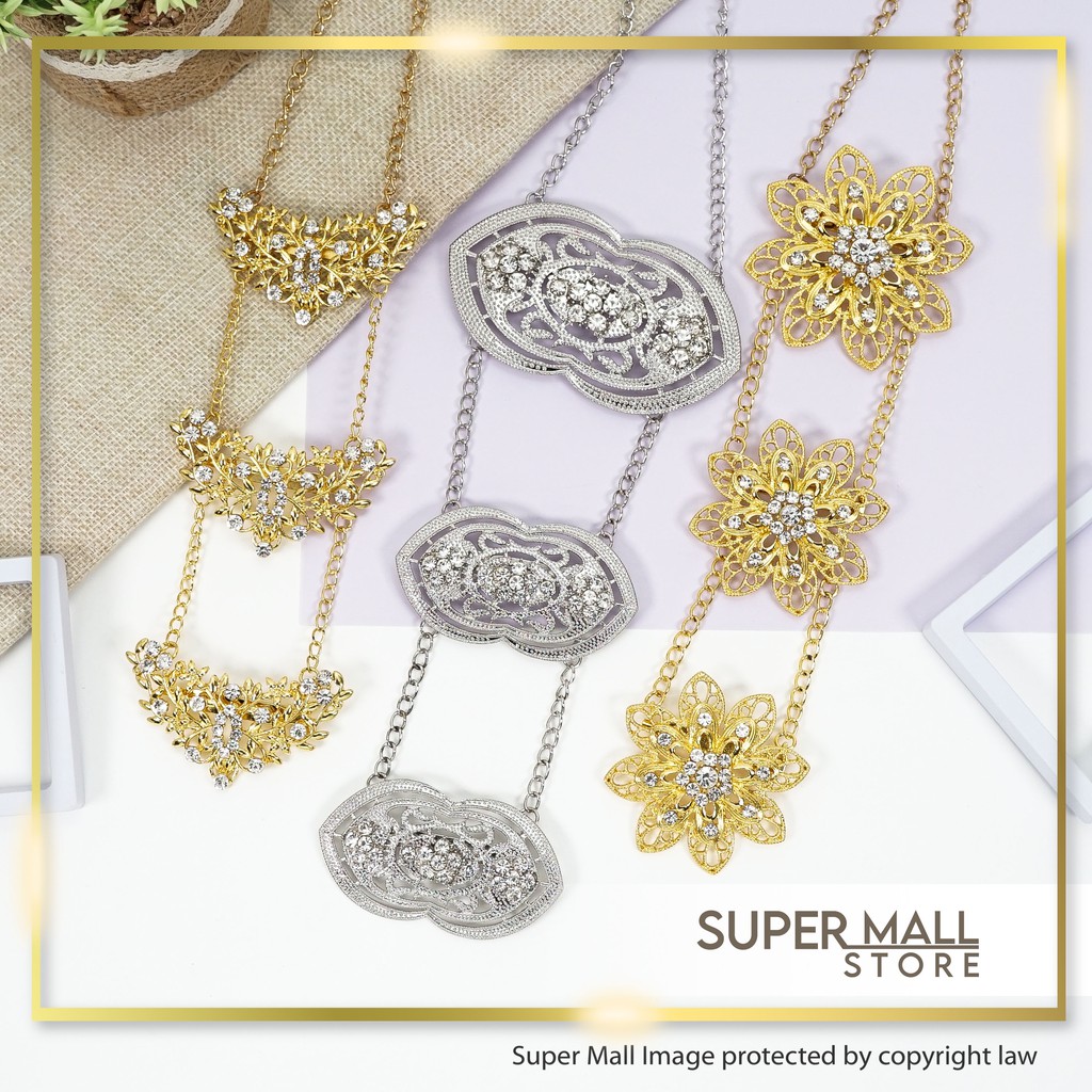 Dokoh Kebaya Juntai 3 Adik Beradik Jurai Classic Jurai Pin Baju Kurung Necklace Kerongsang Traditional Melayu Fashion