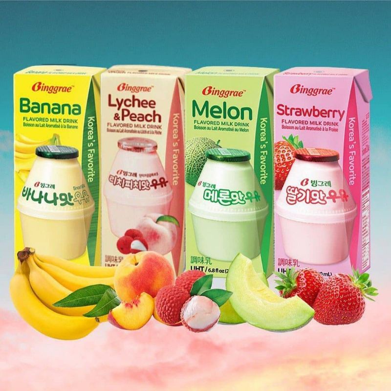HALAL KOREAN BANANA MILK 200ml SUSU PISANG BINGGRAE FAMILY MART