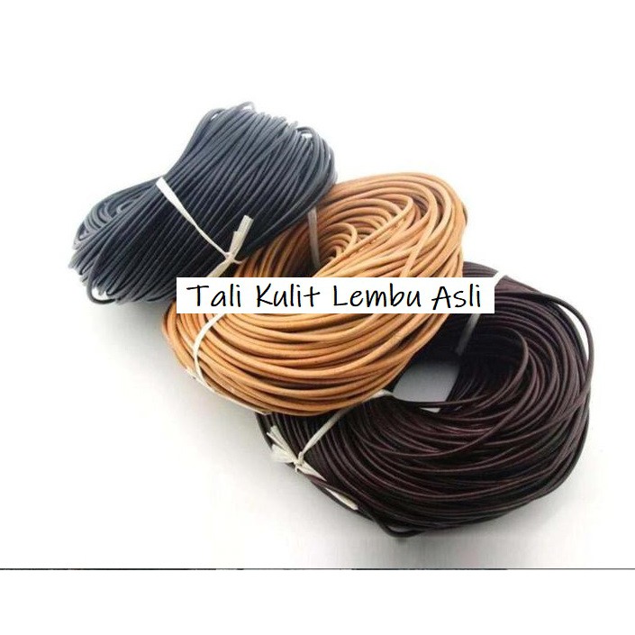 Tali Kulit Lembu Ori Genuine Leather Cow Cord 1m x 3mm By Bushcraft ...