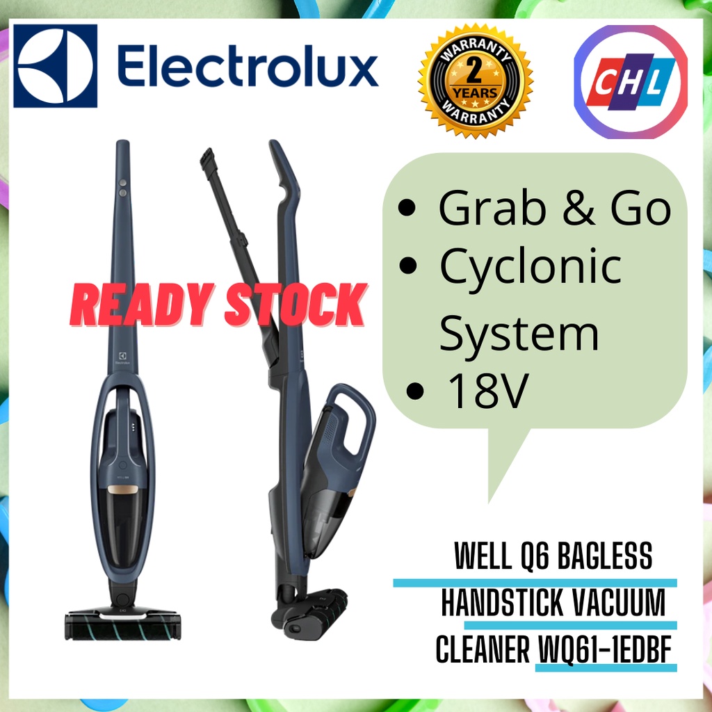 ELECTROLUX WQ611EDBF BAGLESSS & RECHARGEBLE CORDLESS HANDSTICK VACUUM