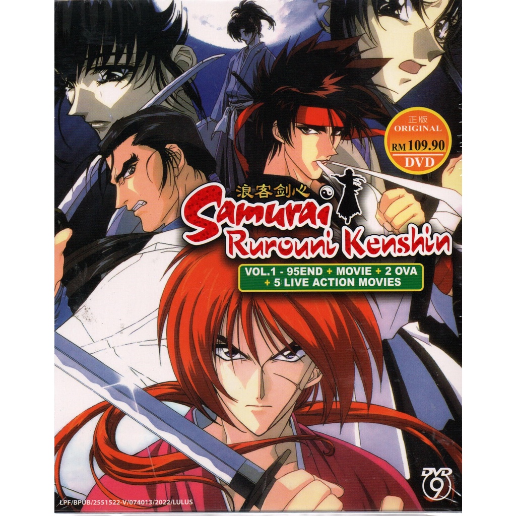 Anime DVD Samurai X Rurouni Kenshin Series + Movie + 2OVA + 5 Live Action  Movie | Shopee Malaysia
