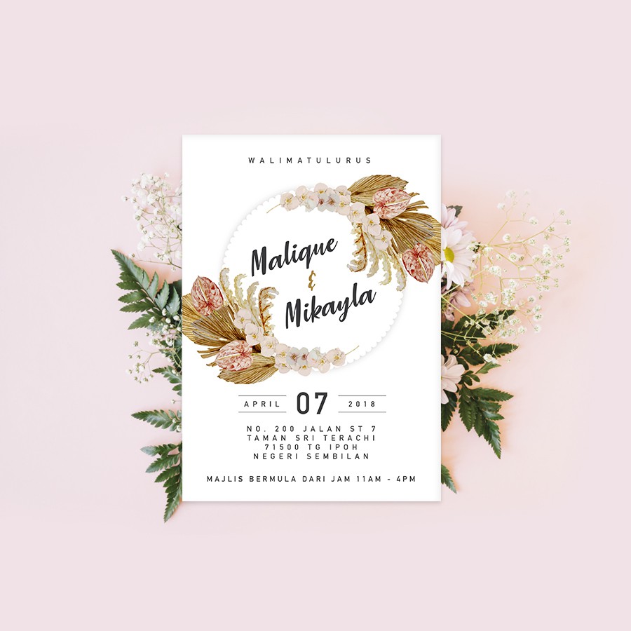 Softcopy Upah Design Kad Kahwin Wedding Invitation Card 03 Graphic Design Services Shopee Malaysia