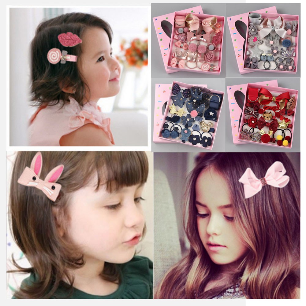 Cartoon Hair Clips 18Pcs Set Girls Hair Clip Korean Style Baby Kids Hair  Accessories Cute Headwear Fashion Hair Accessories | Shopee Malaysia