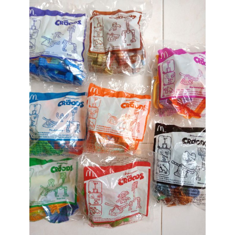 Mcdonalds Happy Meal Toys Dream Works The Croods Complete Set Shopee