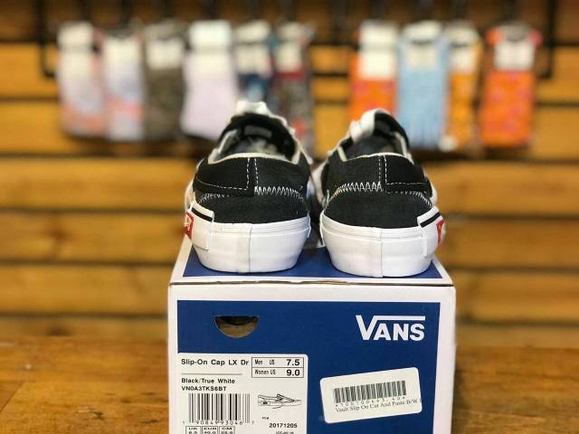 vans slip on cut and paste white
