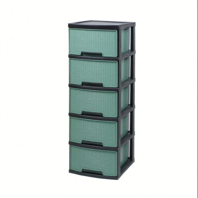Fully Assembled 5 Tier Plastic Cabinet, Plastic Drawer Cabinet For Clothes