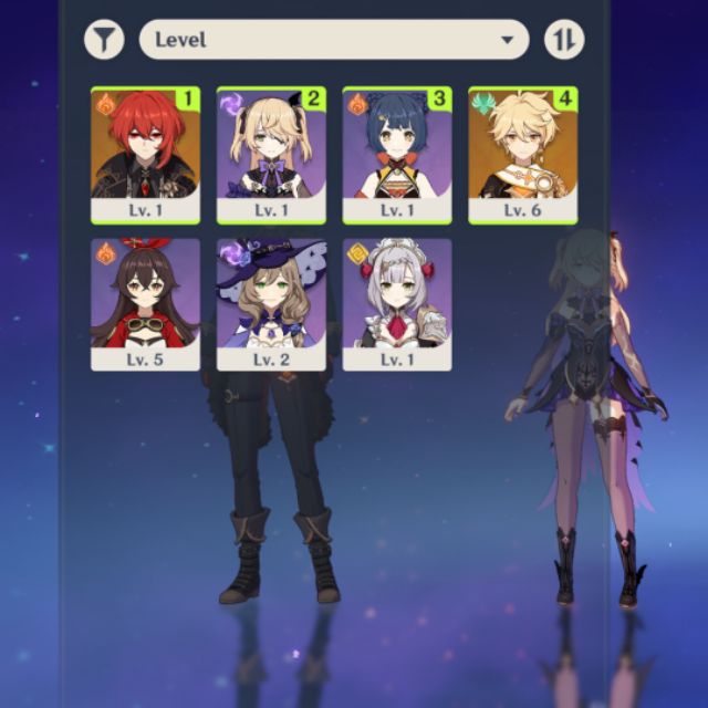 Genshin Impact Account Ar 7 With 5 Stars Character Diluc Jean Mona Qiqi Keqing Venti Shopee Malaysia