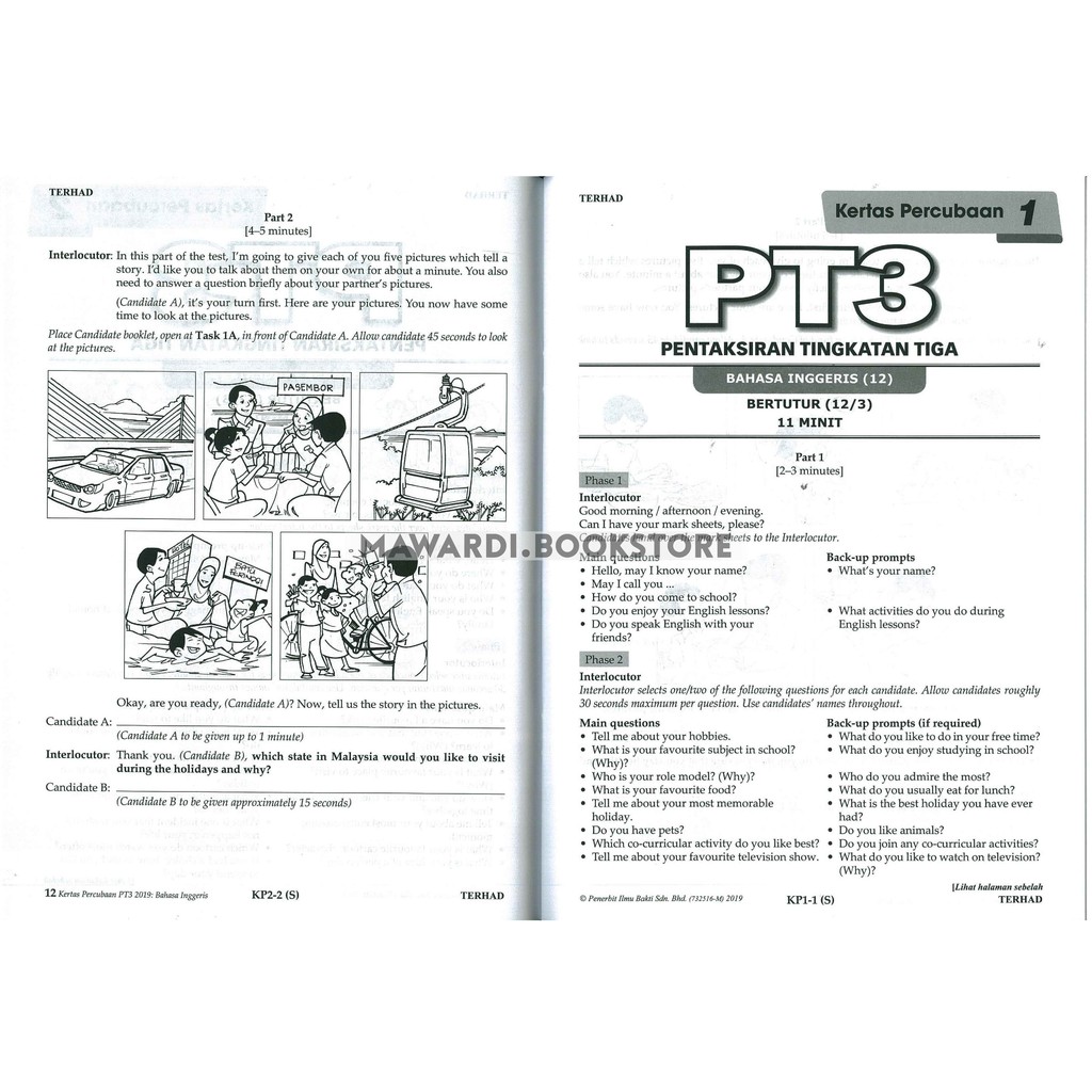 Kertas Percubaan Pt3 Bahasa Inggeris 2019 Ilmu Bakti Shopee Malaysia