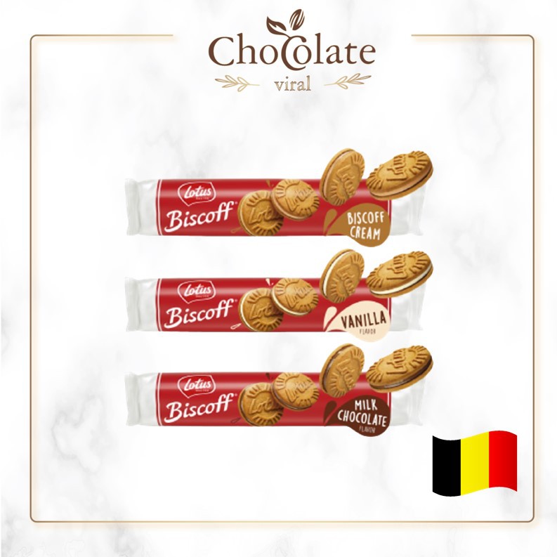LOTUS BISCOFF SANDWICH COOKIES BISCOFF CREAM / VANILLA / MILK CHOCOLATE