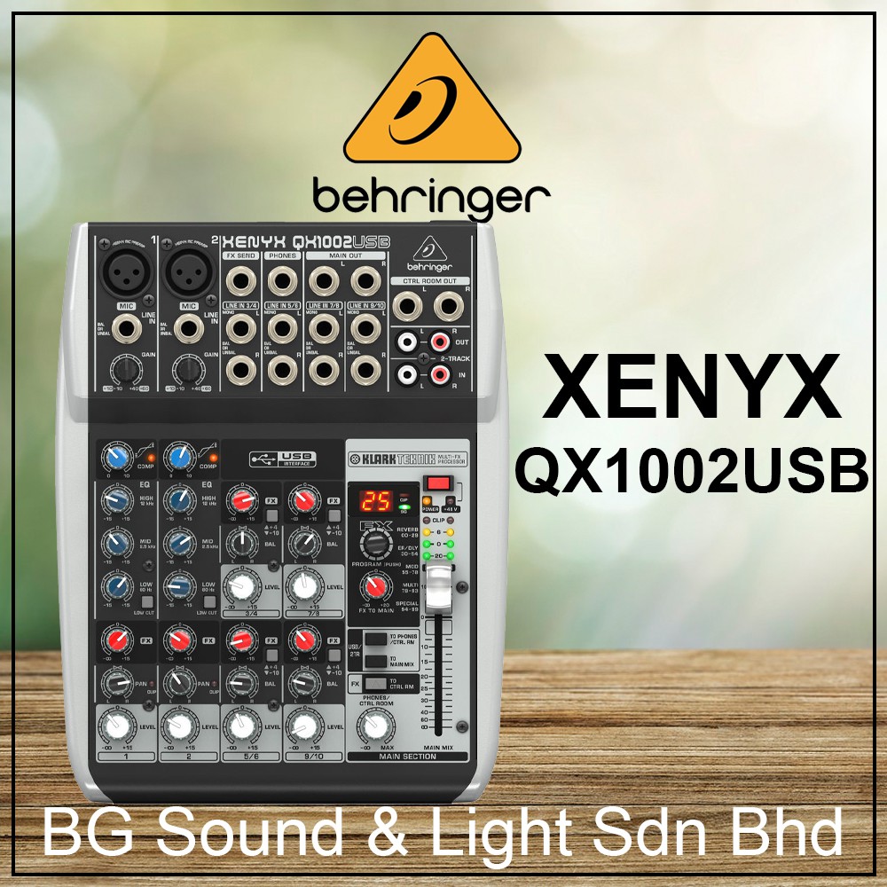 Behringer XENYX QX1002USB Mixer with USB and Effects (XENYXQX1002USB