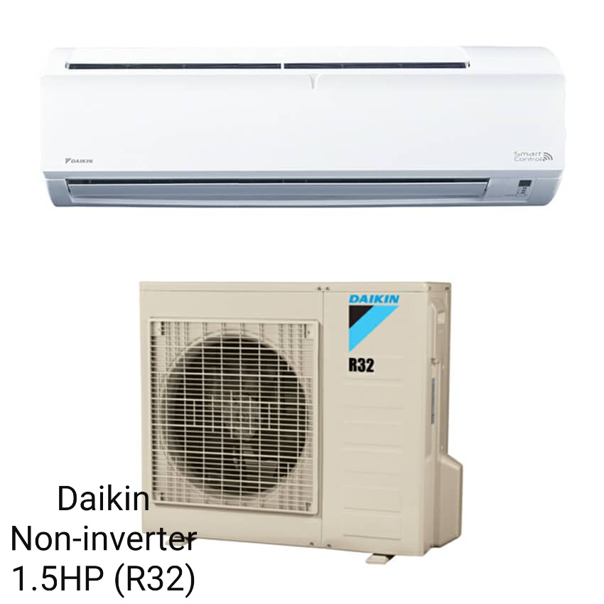 (READY STOCK) DAIKIN R32 1.5HP Standard Non Inverter Air Conditioner