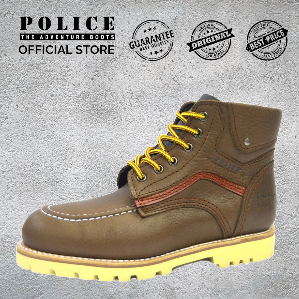 steel toe cap police boots