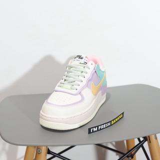 F NIKE AIR FORCE 1 ONE SHADOW PALE IVORY PASTEL WHITE PINK ...