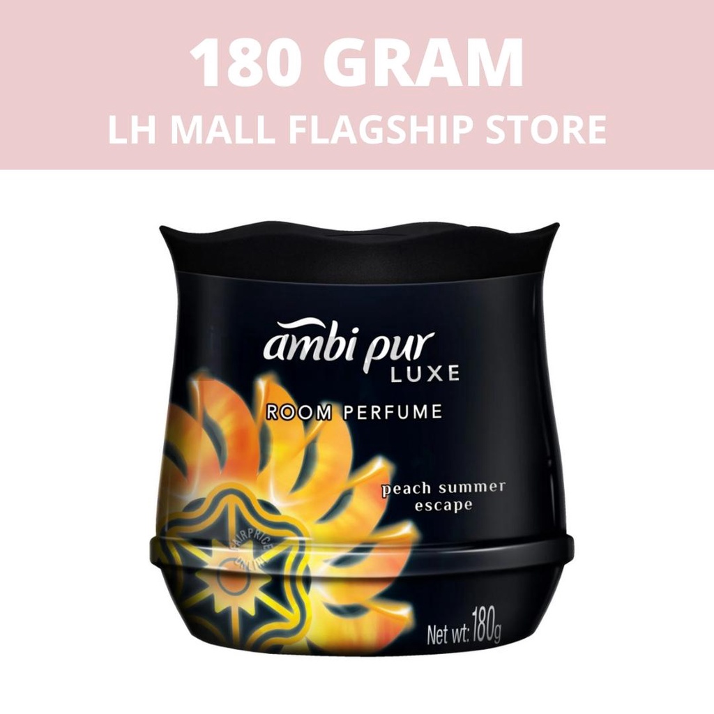 Ambi Pur Luxe Room Perfume Air Freshener Gel Peach Summer Escape (180g)