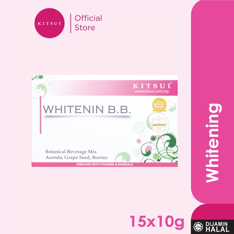 KITSUI Whitening BB (TANPA COLLAGEN) *Kulit berminyak,Pori Pori besar, bintik hitam & bintik putih,proactive*