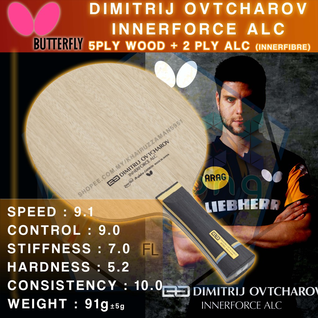 Butterfly Ovtcharov Innerforce ALC FL,ST Blade Table Tennis Racket 