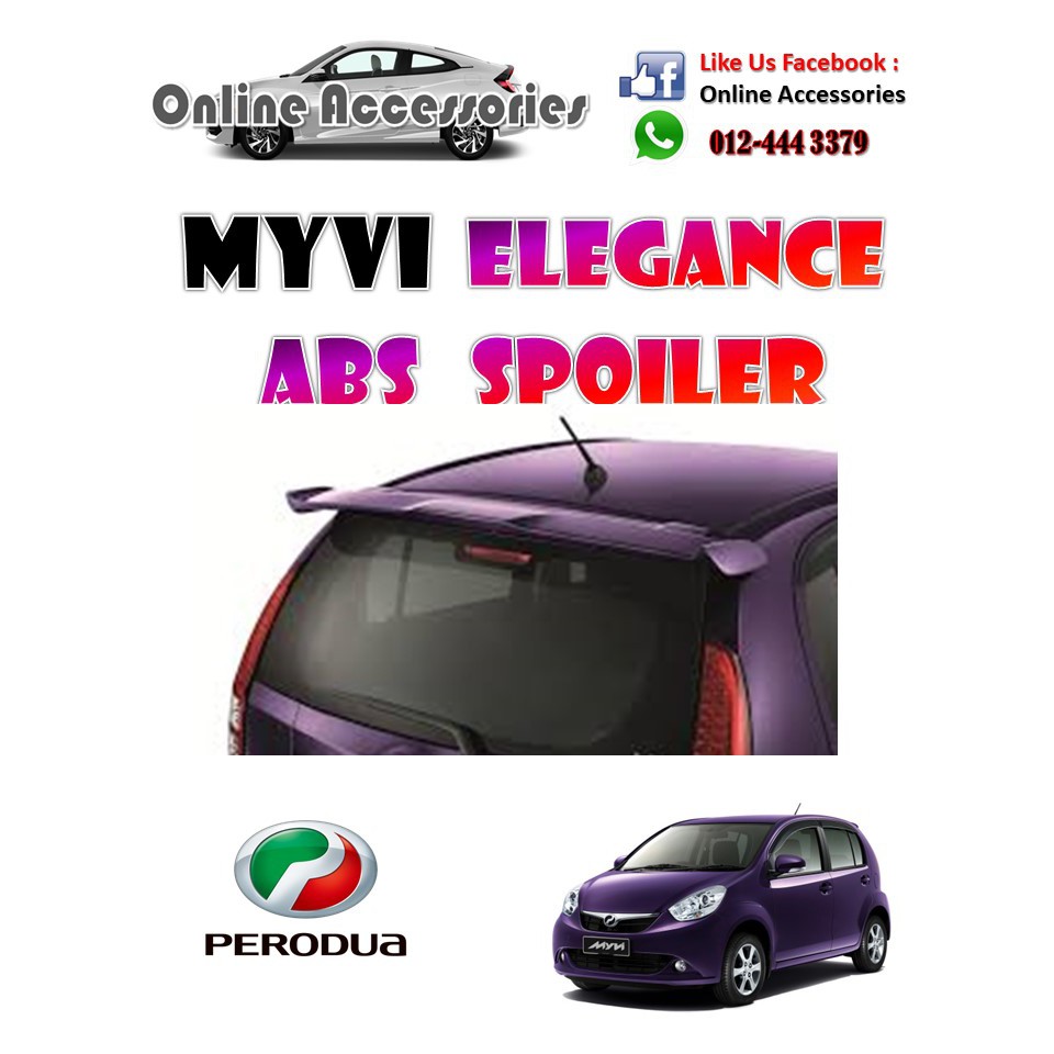 Perodua MYVI LAGI BEST SPOILER ELEGANCE ABS  Shopee Malaysia