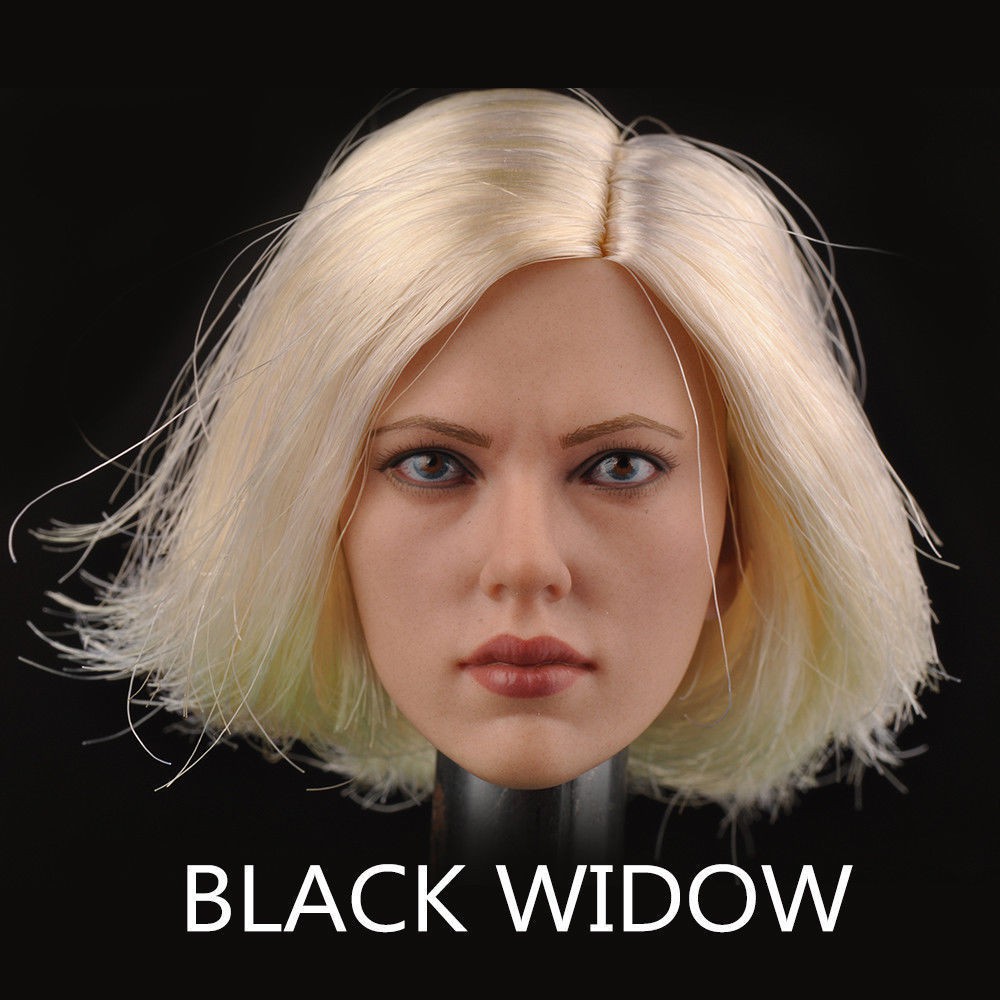 1 6 Scarlett Johansson Headsculpt Blonde Short Hair Fit 12 Lady