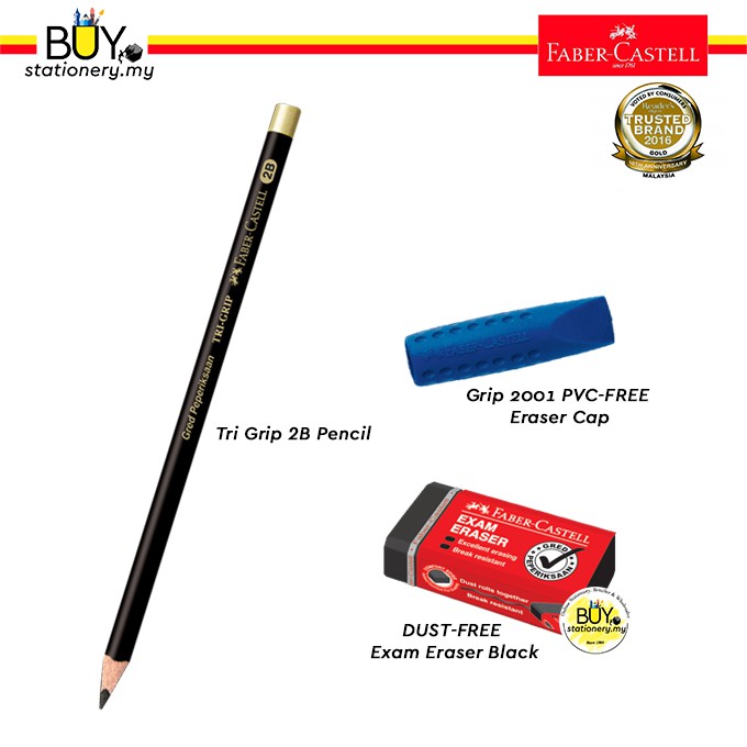 Select Color Mix Faber-Castell Grip 2001 Color Eraser Rubber Pencil Cap