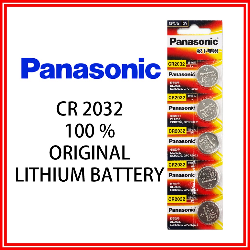 Panasonic CR 2032 3V Lithium Battery 1pc/5pcs Shopee Malaysia