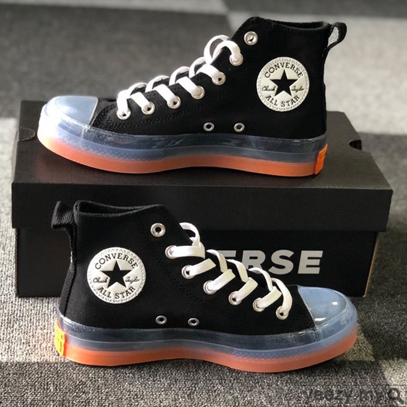 orange black converse