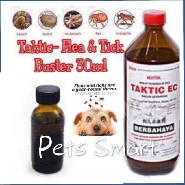 TAKTIC 30ml- Ubat Mandi kutu Kucing & Anjing  Shopee Malaysia