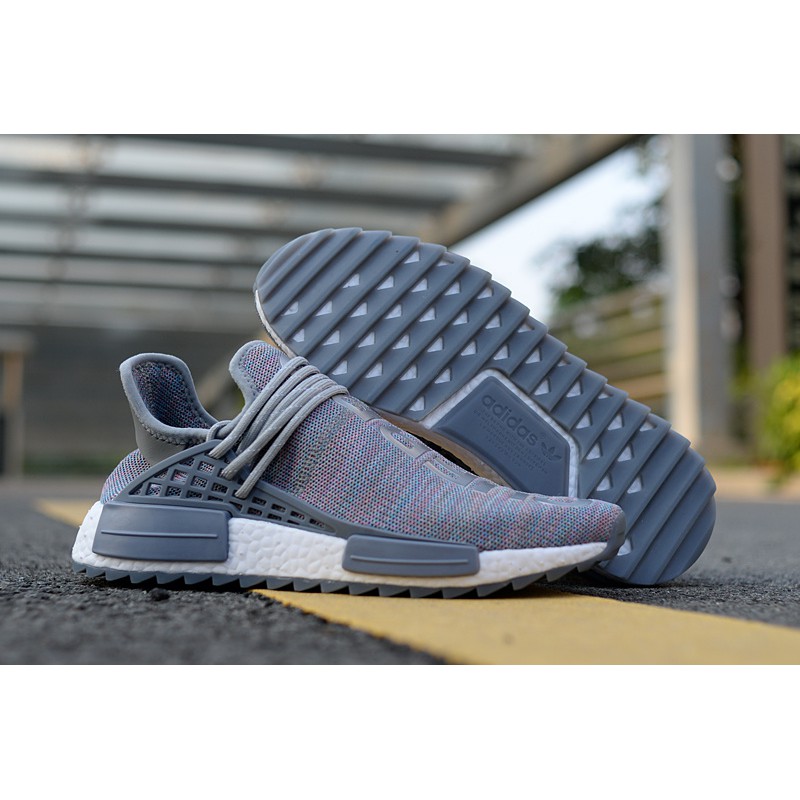 human race shoes mens silver