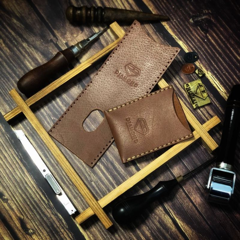 Handmade Leather Card Holder Original Leather Shopee Malaysia