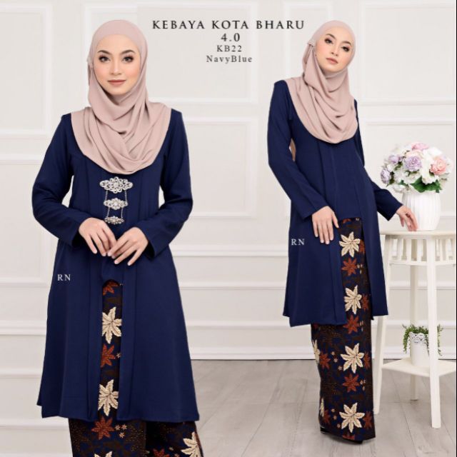  KEBAYA  KOTA  BHARU  PLAIN BF FRIENDLY MATCHING BATIK PRINTED 