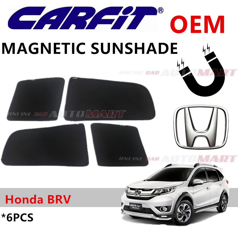 CARFIT OEM Magnetic Custom Fit Sunshade For Honda BRV Yr 2016 (6pcs)