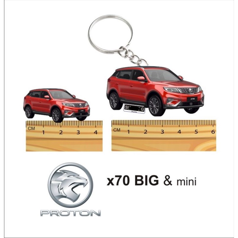proton x70 red keychain 2d Shopee Malaysia