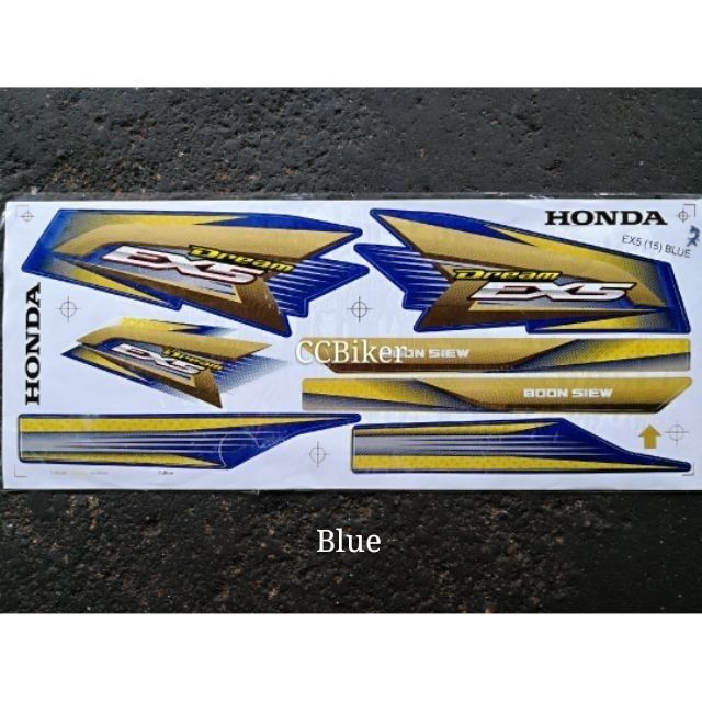 Honda Ex5 Dream Sticker 15 Set Blackpurple Red Blue Green