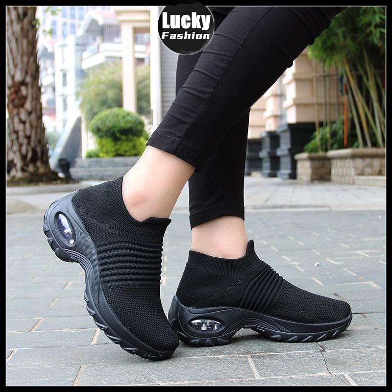 【Lucky】Plue Size:35-43 2023 Fashion Women Sock Dance Sport Shoes Casual Running Sneakers