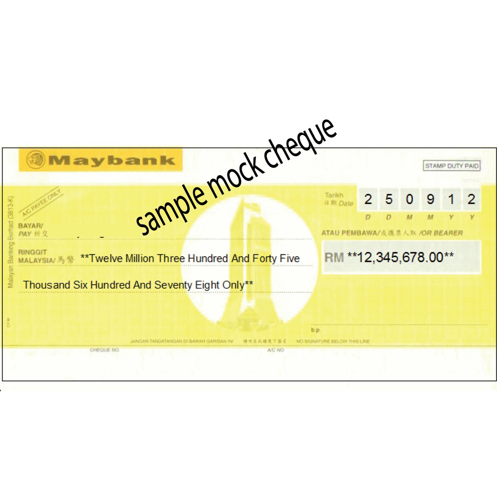 contoh cheque maybank - Keith Skinner