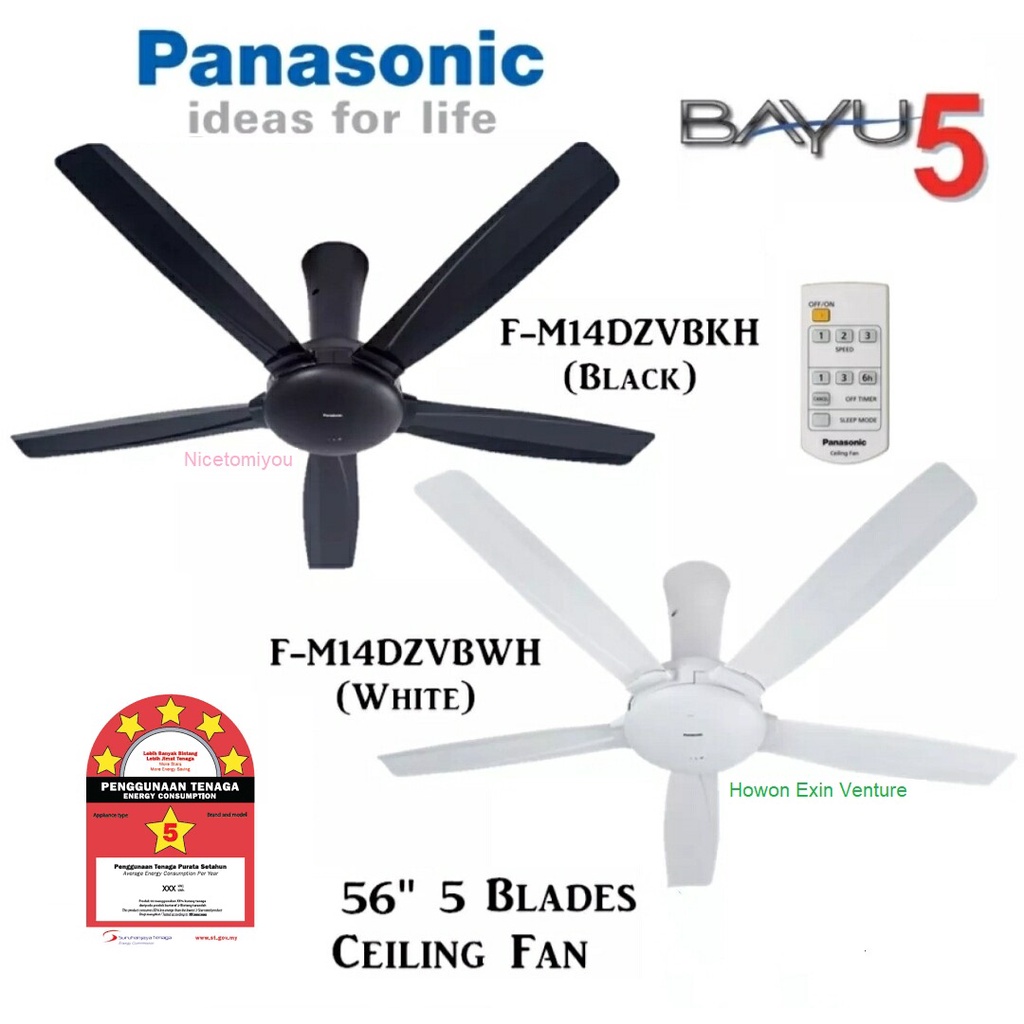 Panasonic Bayu 5Blade Ceiling Fan (56") FM14DZ Shopee Malaysia