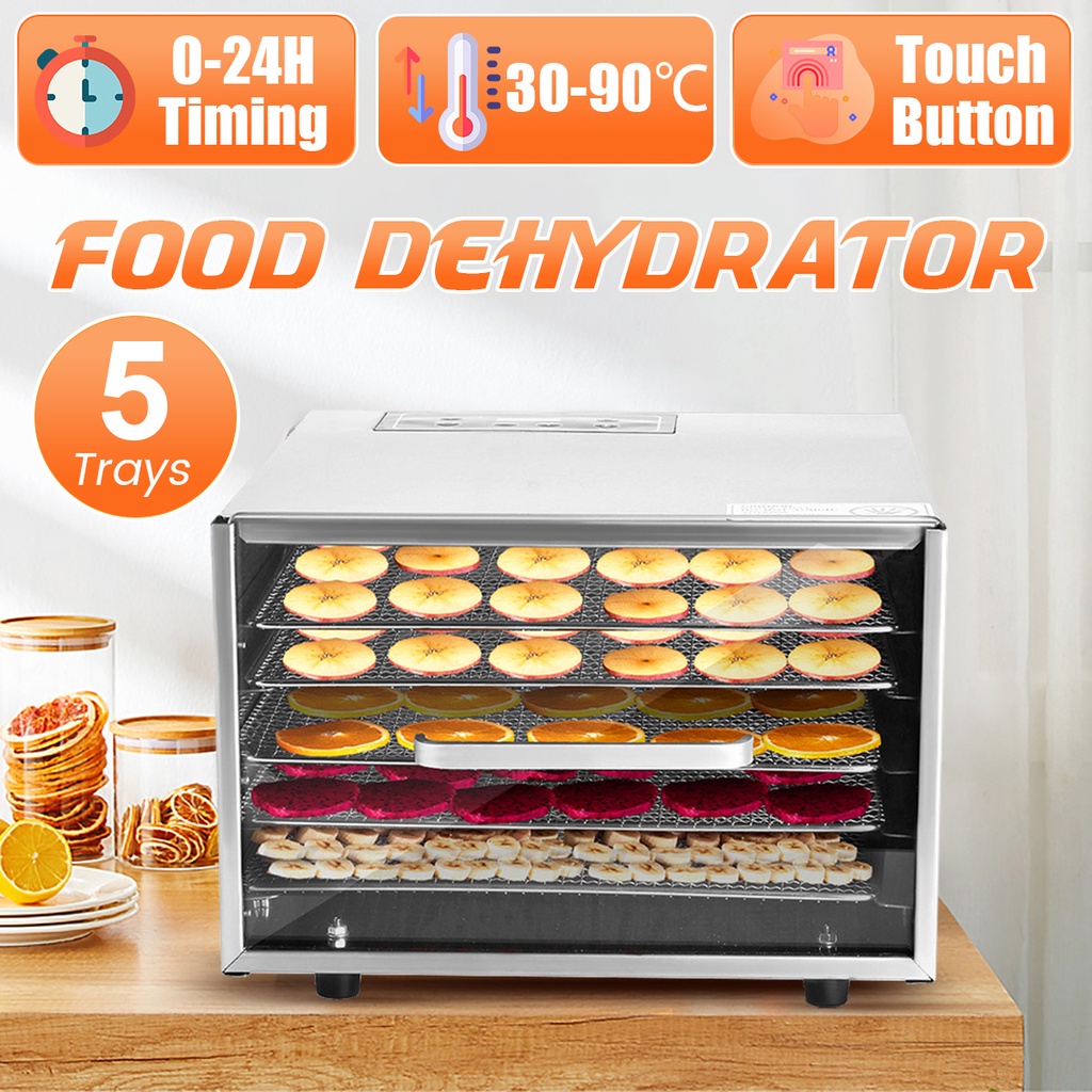 5 Layers Food Dehydrator Snacks Dehydration Dryer Vegetable Fruit Herb Meat Drying Machine Stainless Steel 220V 400W 