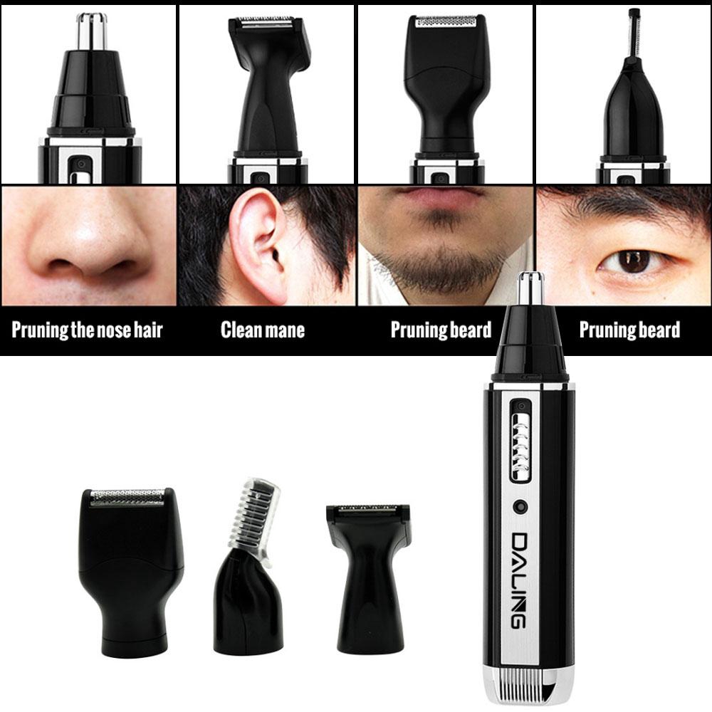 4 In1 Nose Hair Ear Hair Beard Sideburn Eyebrow Trimmer Kit For