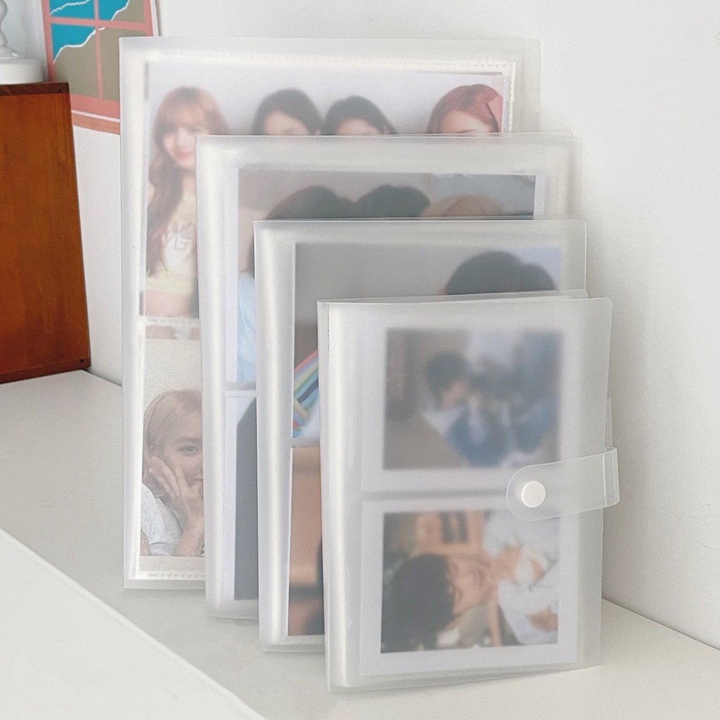 80/160/240 Grids Frosted Interstitial Photo Album Photocards Postcard Storage Book 3inch 6inch PP Collect Book