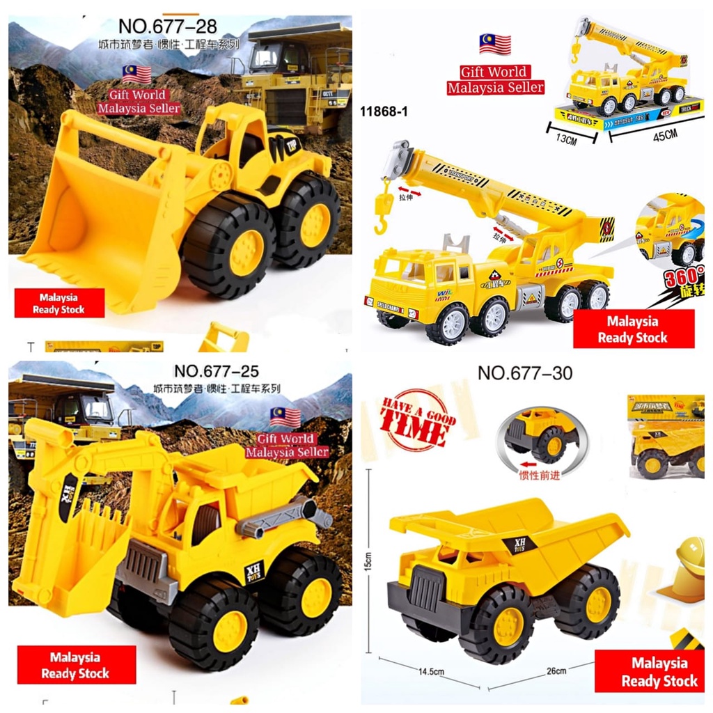 LORI MAINAN BESAR KIDS BIG SIZE LORRY Dump Truck Excavator Toys DUMP TRUCK EXCAVATOR BULLDOZER CAR S